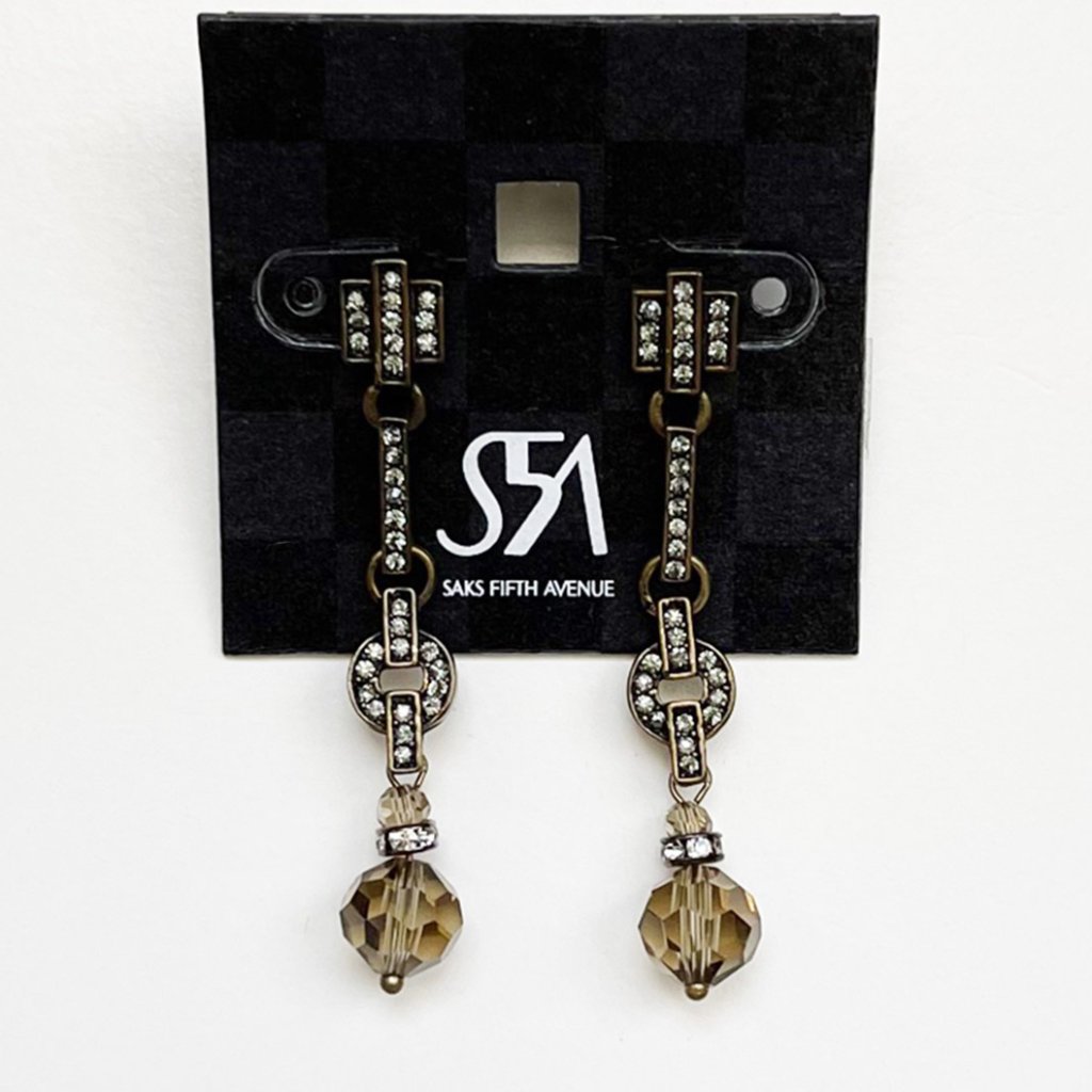 Saks Fifth Avenue Art Deco Drop Earrings 28$